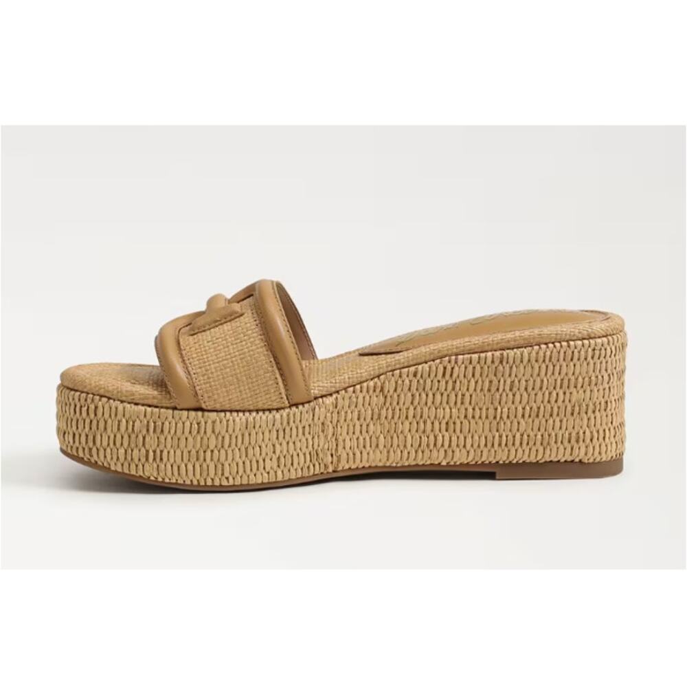 Sam Edelman Women's Sand Dune Leather Weave Pauleena Espadrille Sandals Size 6.5 - Picture 3 of 10